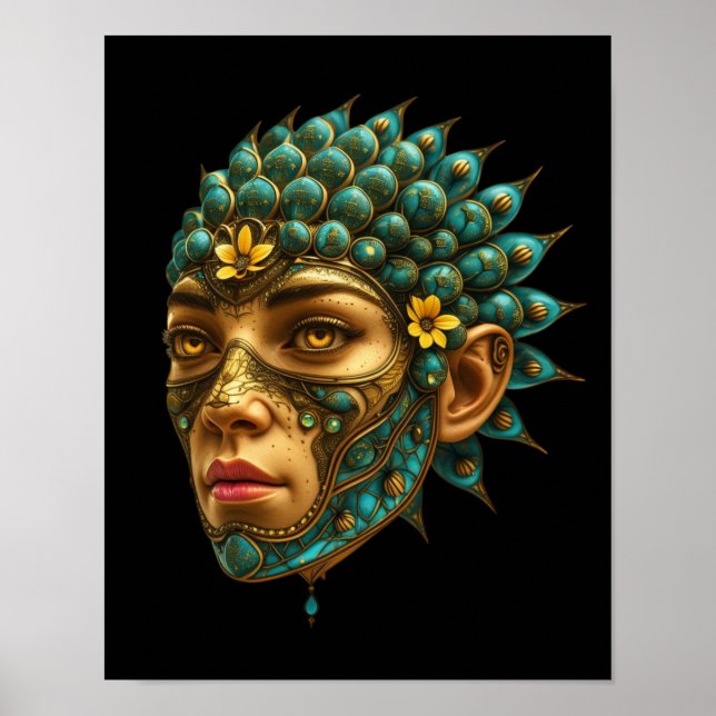 Mystical Guardian Vision - Fantasy Graphic Art Poster (Front)