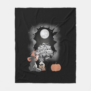 Mystical Halloween Cat Fairy Tale Occult Children Fleece Blanket