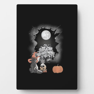 Mystical Halloween Cat Fairy Tale Occult Children Plaque