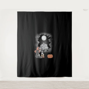 Mystical Halloween Cat Fairy Tale Occult Children  Tapestry