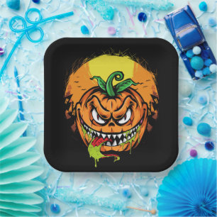 Mystical Halloween Cat Paper Plates – Enchant Your