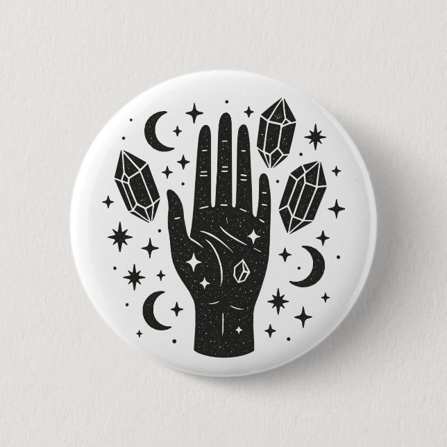 Mystical Hand 6 Cm Round Badge (Front)