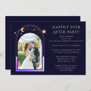 Mystical Happily Ever After Wedding Reception Invitation