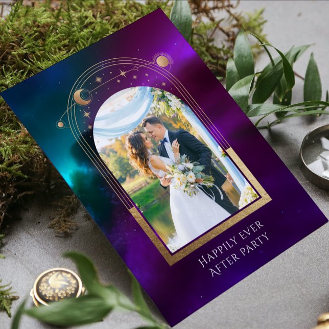Mystical Happily Ever After Wedding Reception Invitation (Creator Uploaded)