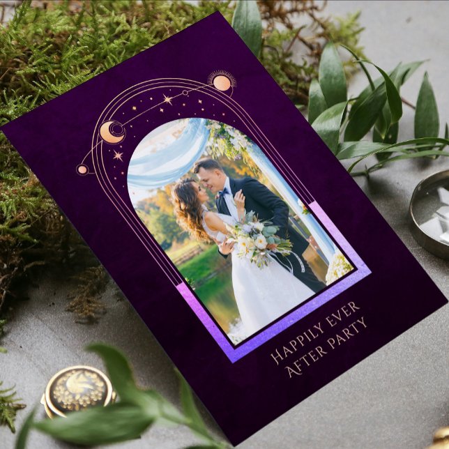 Mystical Happily Ever After Wedding Reception Invitation (Creator Uploaded)