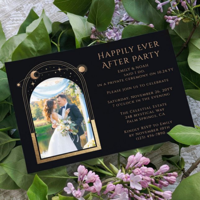 Mystical Happily Ever After Wedding Reception Invitation (Creator Uploaded)