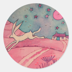 Mystical Hare Classic Round Sticker
