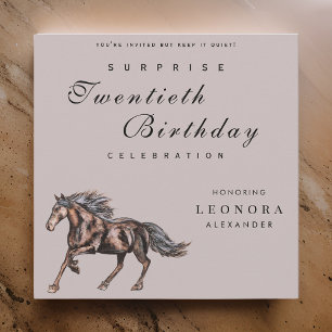 Mystical Horse ANY Surprise Birthday Party Invitation