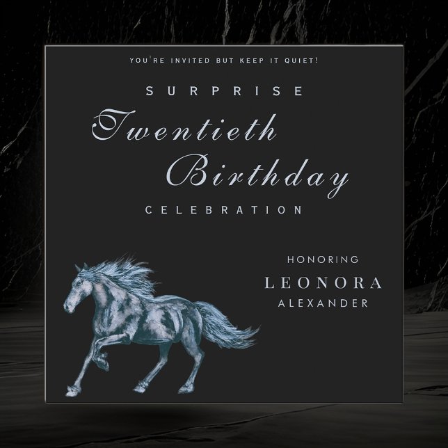 Mystical Horse ANY Surprise Birthday Party Invitation (Creator Uploaded)