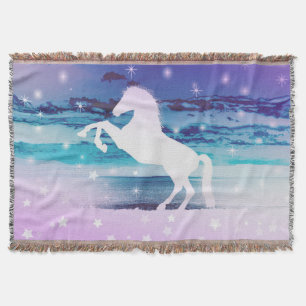 Mystical Horse Throw Blanket