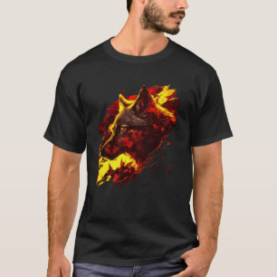 Mystical Iberian Wolf Spain Flag Colors T-Shirt