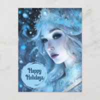 Mystical Ice Queen - Fantasy Winter Goddess Art
