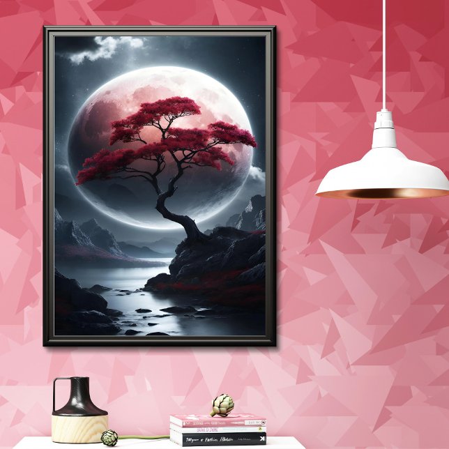 Mystical Japanese Style Pink Tree  Poster (Creator Uploaded)