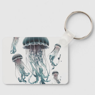 Mystical Jellyfish: Underwater Elegance T-Shirt Key Ring