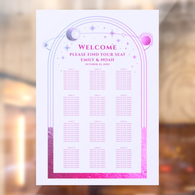 Mystical Lavender Pink Sun Moon Stars Wedding (Sheet 2)