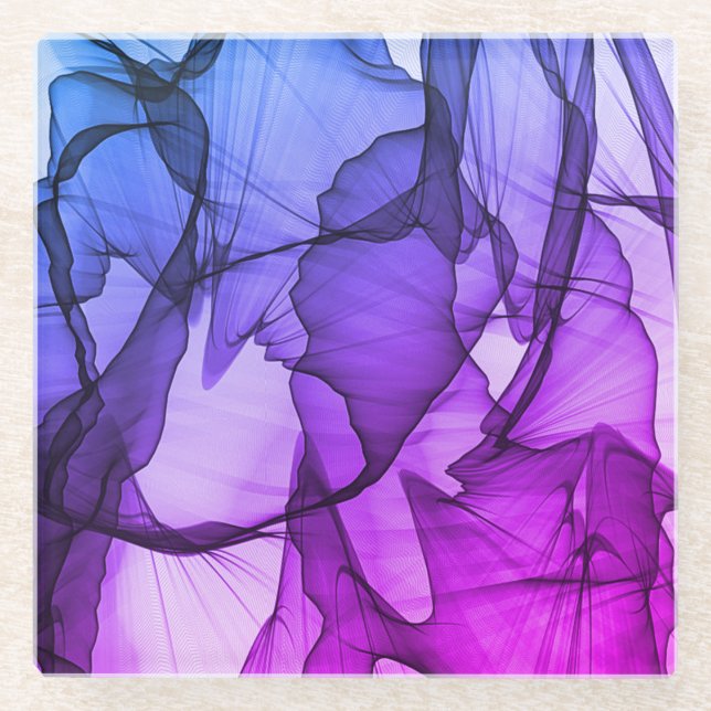 Mystical Layer of Plum Glass Coaster (Front)