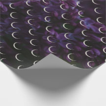 Mystical Lilac Crescent Moon Wrapping Paper