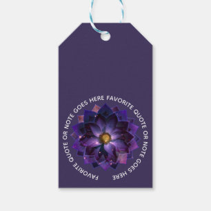 Mystical Lotus Flower Mandala New Age Gift Tags