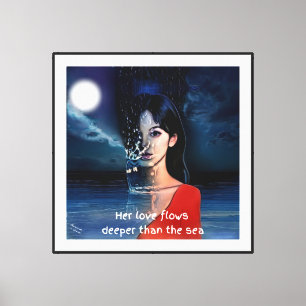 Mystical Love Digital Art, Stretched Canvas Print