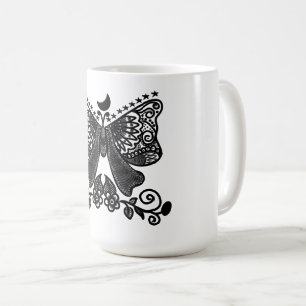 Mystical Luna Moth Celestial Gothic Insect Art Coffee Mug