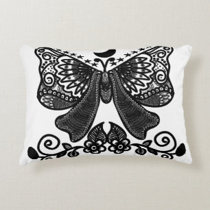 Mystical Luna Moth Celestial Gothic Insect Art Decorative Cushion