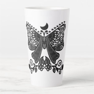 Mystical Luna Moth Celestial Gothic Insect Art Latte Mug