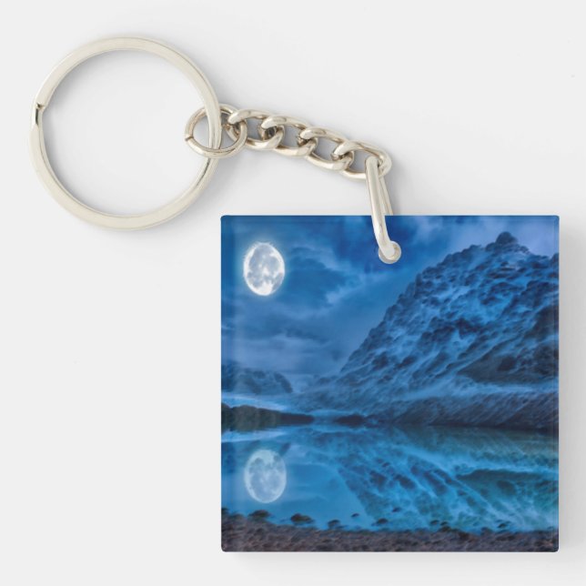 Mystical lunar midnight key ring (Front)