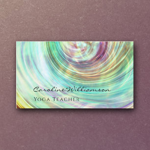 Mystical Magic Aqua Shell Yoga Teacher Business Card