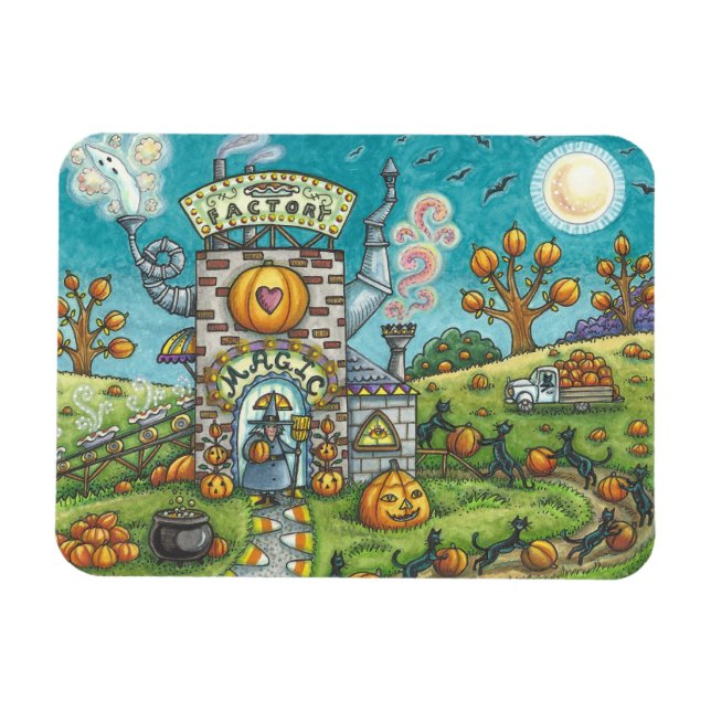 Mystical Magic Pie Factory HALLOWEEN Magnet (Horizontal)