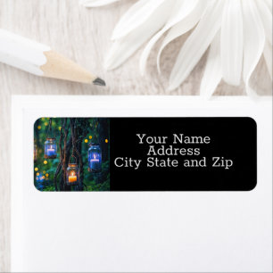 Mystical Magical Candles Forest Return Address Label