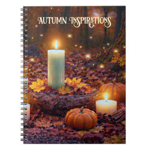 Mystical Magical Enchanting Candles Autumn Notebook