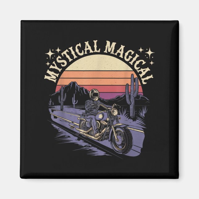 Mystical Magical Retro Aesthetic Space Gift Men Wo Magnet (Front)