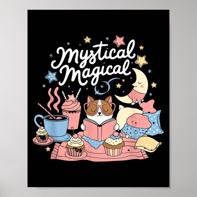 Mystical Magical Retro Aesthetic Space Gift Men Wo Poster (Front)