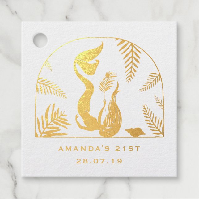 Mystical Mermaid Favour Tags (Front)
