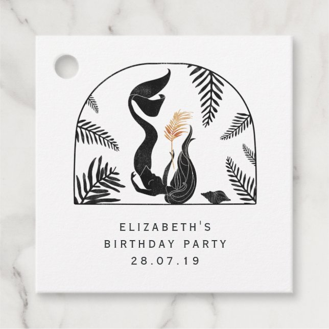 Mystical Mermaid Favour Tags (Front)
