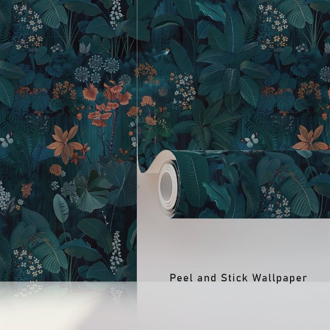 Mystical Midnight Jungle Wallpaper Peel & Stick (Creator Uploaded)