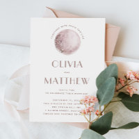 Mystical Moon | Blush Pink Celestial QR Wedding