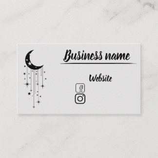 Mystical moon business card