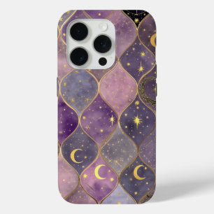Mystical Moon Phone Case – Purple Celestial Design