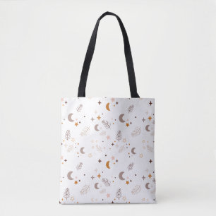 Mystical Moon & Stars Tote Bag – Celestial Boho