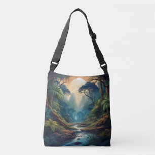 Mystical Moonlit Jungle - Nature's Serenity Crossbody Bag