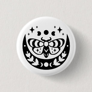 Mystical Moth  3 Cm Round Badge