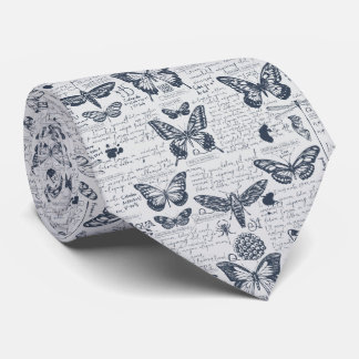 Mystical Moth Butterfly Pattern Tie