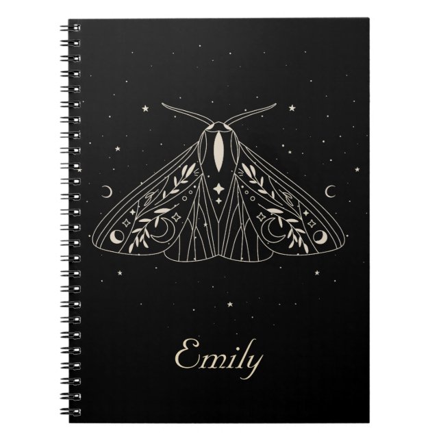 Mystical Moth Celestial Butterfly  Notebook (Front)