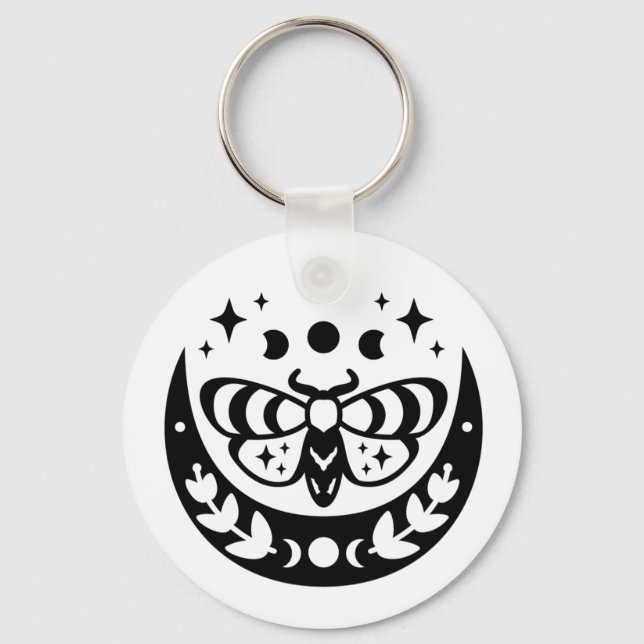Mystical Moth  Key Ring (Front)