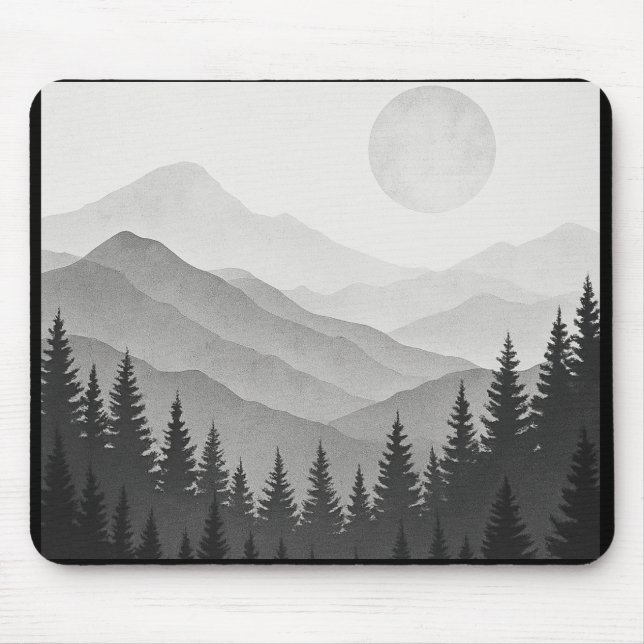 Mystical mountain landscape - Artistic Mauspad Mouse Pad (Front)