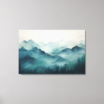 Mystical Mountains in the Fog and Enchanted Forest
