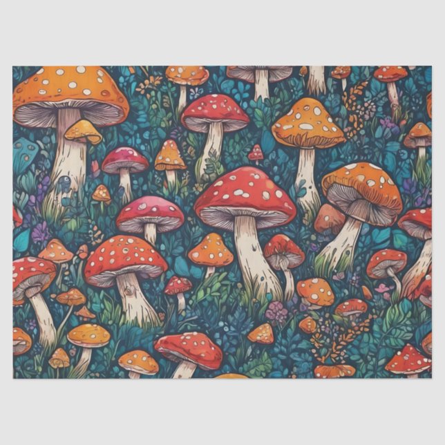 Mystical Mushroom Forest Tissue Paper (Front)