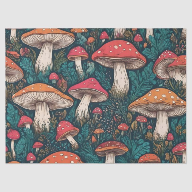 Mystical Mushroom Forest Tissue Paper (Front)