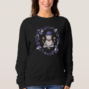 Mystical Mushroom Frog In A Chilling Yoga Pose Sweatshirt